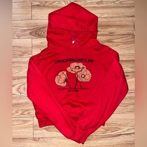crooks & castles flower hoodie